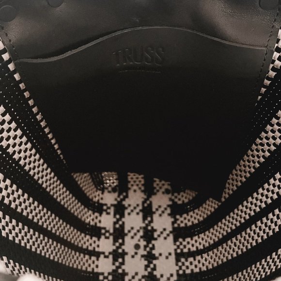 Truss Striped Checkered Le Sac Leather Shoulder Bag [Originally $375] - Picture 3 of 4